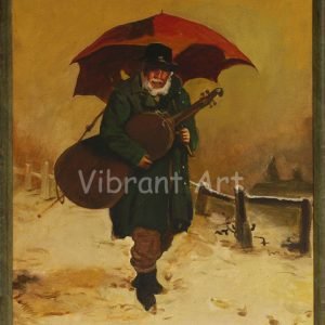 Old man with a guitar “Roaming around the world”