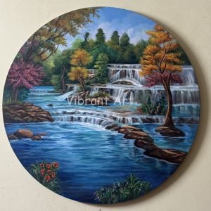 Unique Round Waterfall Painting